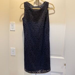 Brooks Brothers Dark Navy Lace Cocktail Dress